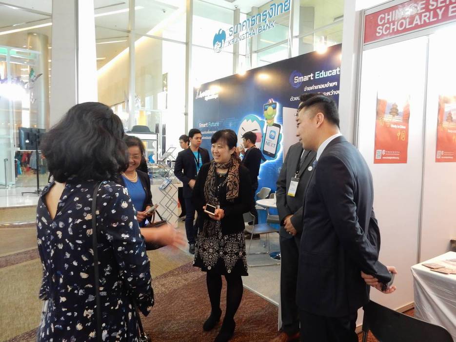 First Secretary to China Embassy visit booth